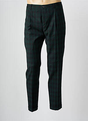 Pantalon droit stretch taille normale vert PAUL SMITH homme