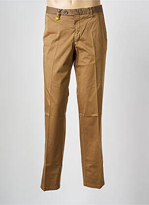 Pantalon chino stretch taille normale marron MANUEL RITZ homme