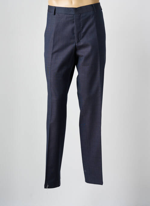 Pantalon droit fermeture zippée sous rabat avec crochet taille normale bleu KARL LAGERFELD homme
