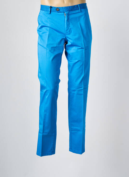 Pantalon chino stretch taille normale bleu MANUEL RITZ homme