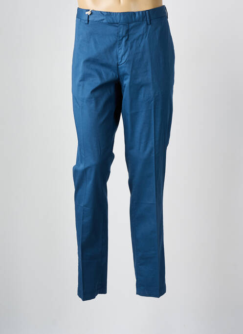 Pantalon chino tissage popeline taille normale bleu DEVORE homme