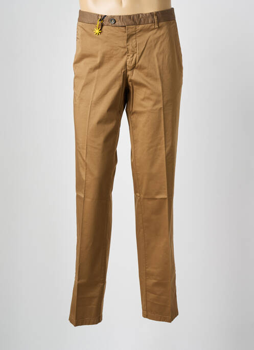 Pantalon chino stretch taille normale marron MANUEL RITZ homme