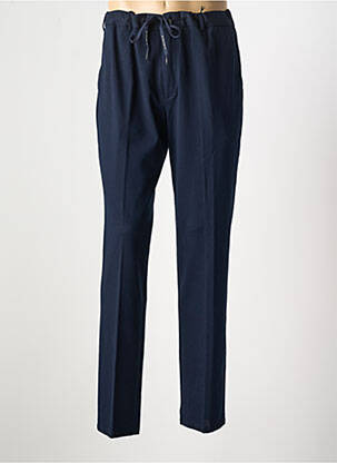 Pantalon chino fermeture zippée sous rabat avec crochet taille normale bleu CIRCOLO 1901 homme