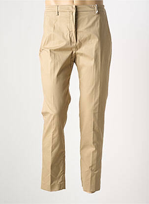 Pantalon chino fermeture zippée sous rabat avec crochet taille normale beige ASPESI homme