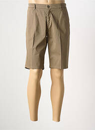 Bermuda taille à pinces taille normale marron MANUEL RITZ homme