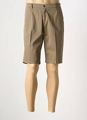 Bermuda taille à pinces taille normale marron MANUEL RITZ homme