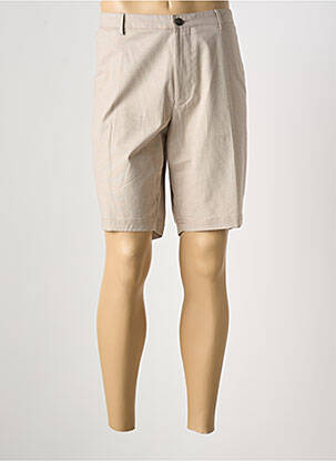 Bermuda taille à pinces taille basse beige HUGO BOSS homme