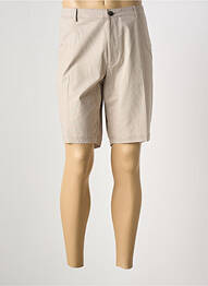 Bermuda taille à pinces taille basse beige HUGO BOSS homme