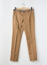 Pantalon chino tissage popeline taille normale marron MANUEL RITZ homme