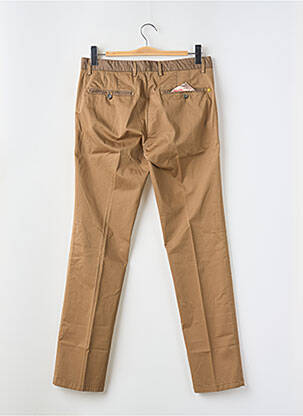 Pantalon chino tissage popeline taille normale marron MANUEL RITZ homme