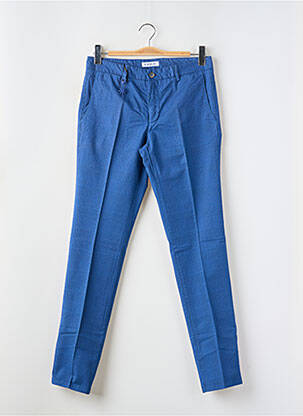 Pantalon chino imprimé imprimé prince de galle taille normale bleu MANUEL RITZ homme