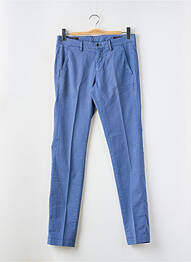 Pantalon chino tissage popeline taille normale bleu MASON'S homme