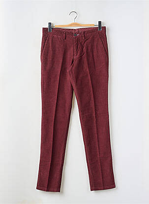 Pantalon chino fermeture zippée sous rabat boutonné taille normale rouge TRUSSARDI JEANS femme