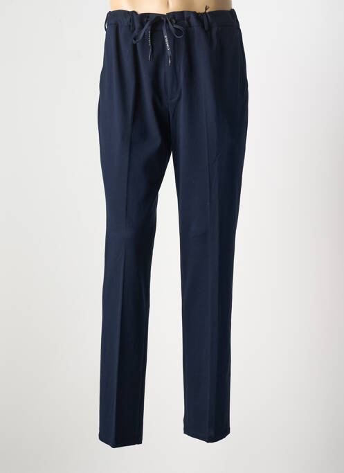 Pantalon chino fermeture zippée sous rabat avec crochet taille normale bleu CIRCOLO 1901 homme
