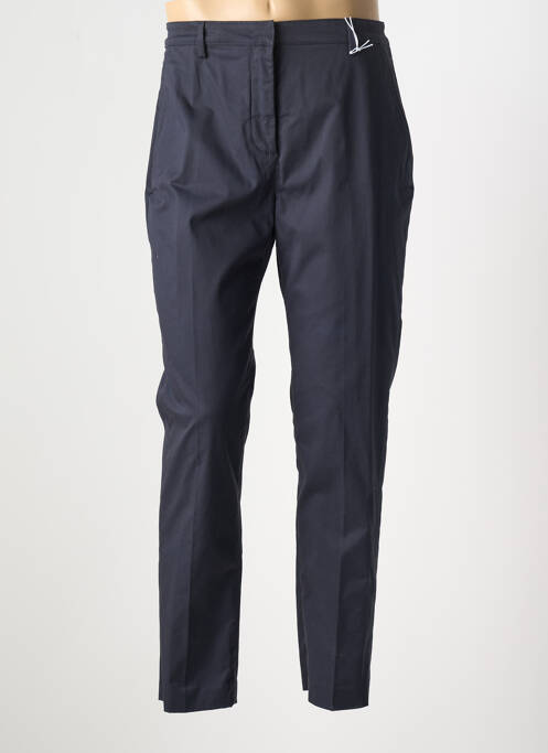 Pantalon chino fermeture zippée sous rabat avec crochet taille normale bleu ASPESI homme