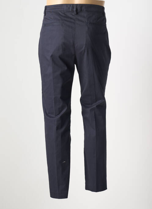 Pantalon chino fermeture zippée sous rabat avec crochet taille normale bleu ASPESI homme