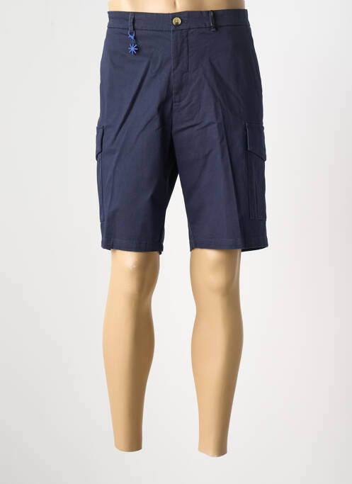 Bermuda multipoches taille normale bleu MANUEL RITZ homme