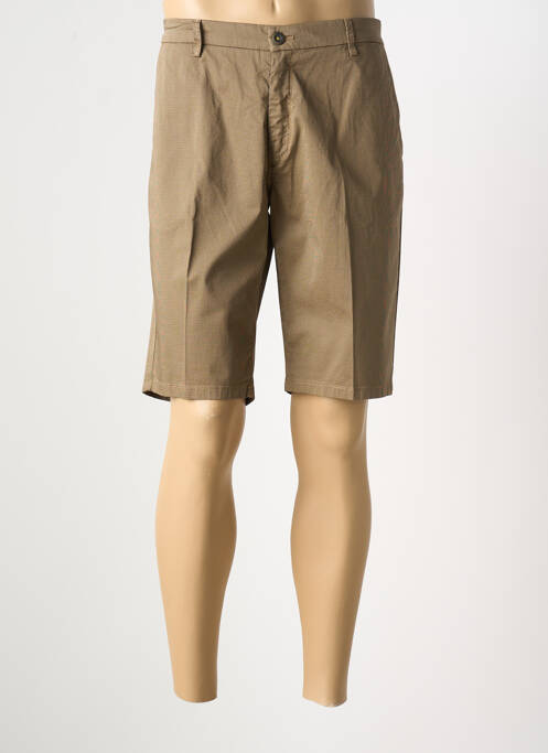 Bermuda taille à pinces taille normale marron MANUEL RITZ homme