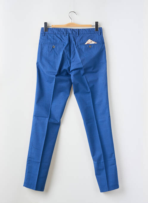 Pantalon chino imprimé imprimé prince de galle taille normale bleu MANUEL RITZ homme