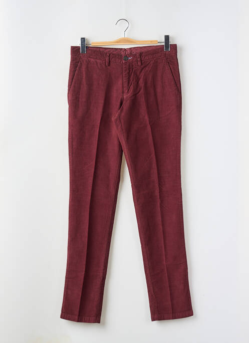 Pantalon chino fermeture zippée sous rabat boutonné taille normale rouge TRUSSARDI JEANS femme