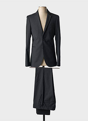 Costume de ville fermeture zippée sous rabat boutonné noir PAUL SMITH homme