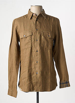 Chemise manches longues coupe cintrée vert PAUL SMITH homme