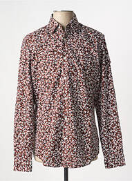 Chemise manches longues imprimé fantaisie marron HUGO BOSS homme