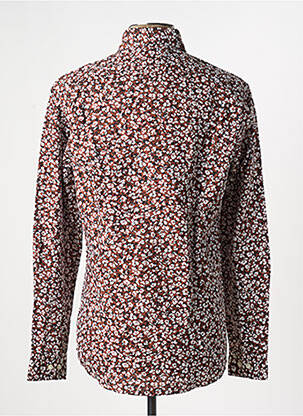 Chemise manches longues imprimé fantaisie marron HUGO BOSS homme