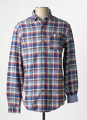 Chemise manches longues coupe droite bleu NAPAPIJRI homme