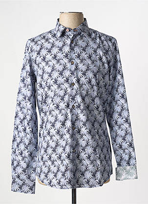 Chemise manches longues imprimé fantaisie bleu PAUL SMITH homme