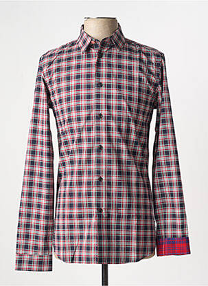 Chemise manches longues imprimé carreaux rouge PAUL SMITH homme