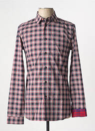 Chemise manches longues imprimé carreaux rouge PAUL SMITH homme
