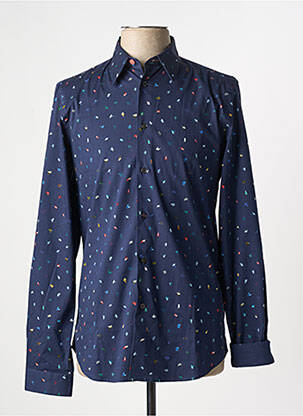 Chemise manches longues imprimé fantaisie bleu PAUL SMITH homme