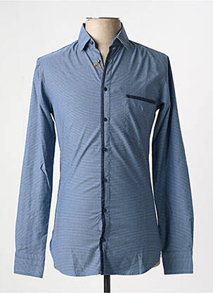 Chemise manches longues imprimé fantaisie bleu HUGO BOSS homme