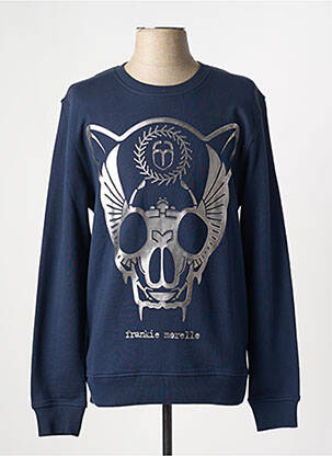 Pull col rond manches longues bleu FRANKIE MORELLO homme