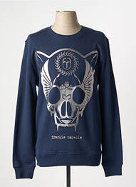 Pull col rond manches longues bleu FRANKIE MORELLO homme