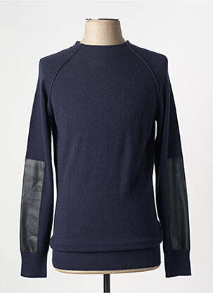 Pull col rond manches longues bleu HUGO BOSS homme