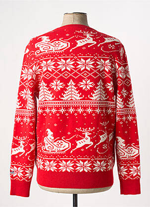 Pull col rond manches longues rouge MC2 SAINT BARTH homme
