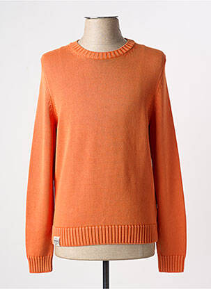 Pull col rond manches longues orange NAPAPIJRI homme