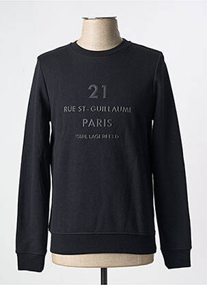 Pull col rond manches longues noir KARL LAGERFELD homme
