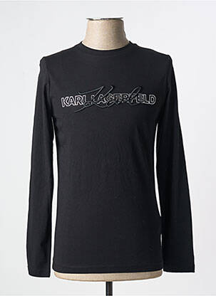 T-shirt coupe cintrée manches longues noir KARL LAGERFELD homme