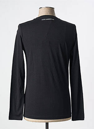T-shirt coupe cintrée manches longues noir KARL LAGERFELD homme