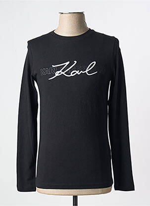 T-shirt coupe cintrée manches longues noir KARL LAGERFELD homme