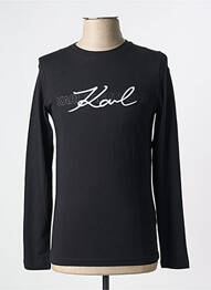 T-shirt coupe cintrée manches longues noir KARL LAGERFELD homme