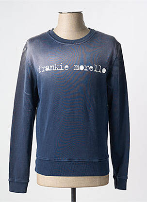 Pull col rond manches longues bleu FRANKIE MORELLO homme