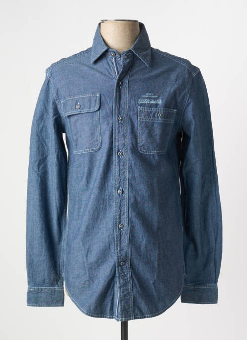 Chemise manches longues coupe cintrée bleu NAPAPIJRI homme