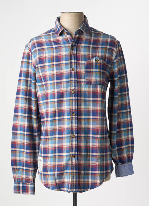 Chemise manches longues coupe droite bleu NAPAPIJRI homme