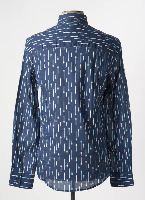 Chemise manches longues imprimé fantaisie bleu BIKKEMBERGS homme