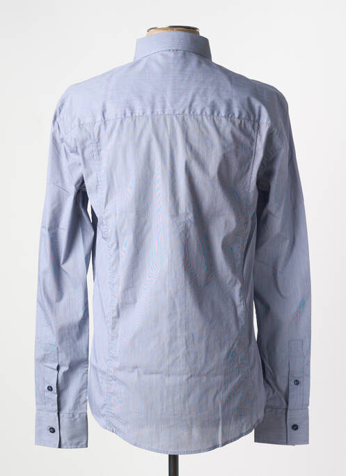 Chemise manches longues imprimé rayures bleu BIKKEMBERGS homme