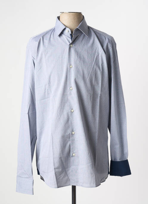 Chemise manches longues imprimé fantaisie bleu HUGO BOSS homme